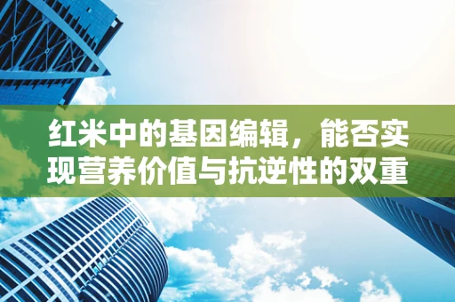 红米中的基因编辑，能否实现营养价值与抗逆性的双重提升？