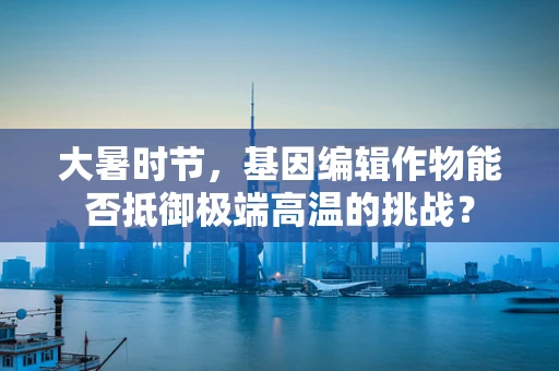 大暑时节，基因编辑作物能否抵御极端高温的挑战？
