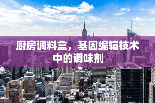 厨房调料盒，基因编辑技术中的调味剂