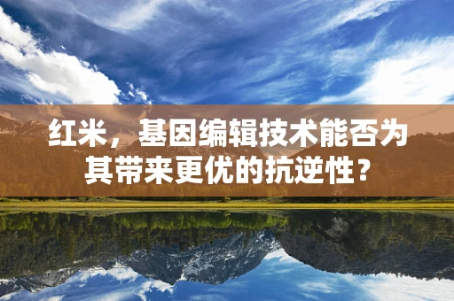 红米，基因编辑技术能否为其带来更优的抗逆性？