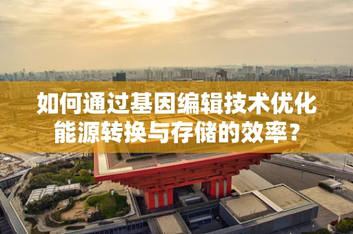 如何通过基因编辑技术优化能源转换与存储的效率？
