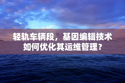 轻轨车辆段，基因编辑技术如何优化其运维管理？