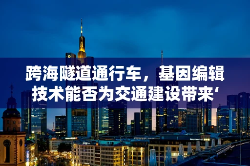 跨海隧道通行车，基因编辑技术能否为交通建设带来‘超级进化’？