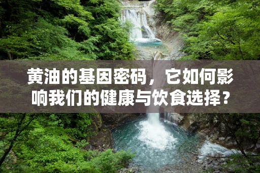黄油的基因密码，它如何影响我们的健康与饮食选择？