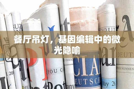 餐厅吊灯，基因编辑中的微光隐喻