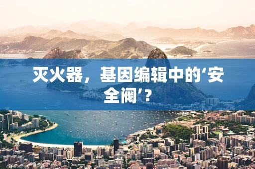 灭火器，基因编辑中的‘安全阀’？