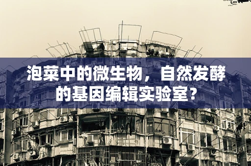 泡菜中的微生物，自然发酵的基因编辑实验室？