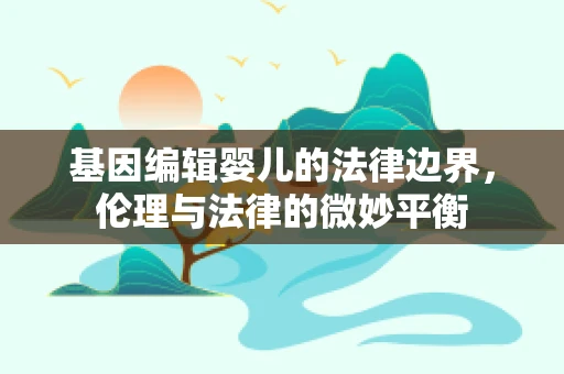 基因编辑婴儿的法律边界，伦理与法律的微妙平衡