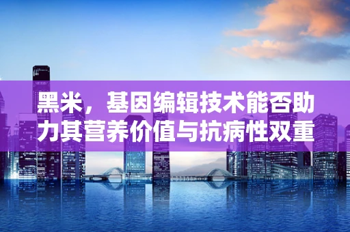 黑米，基因编辑技术能否助力其营养价值与抗病性双重提升？