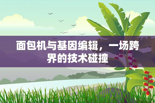 面包机与基因编辑，一场跨界的技术碰撞