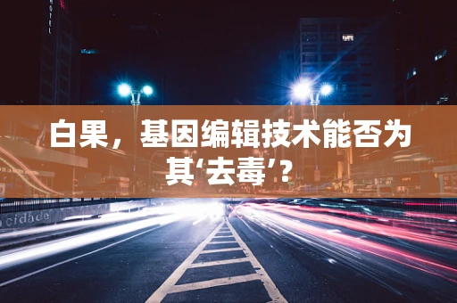 白果，基因编辑技术能否为其‘去毒’？