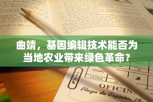 曲靖，基因编辑技术能否为当地农业带来绿色革命？