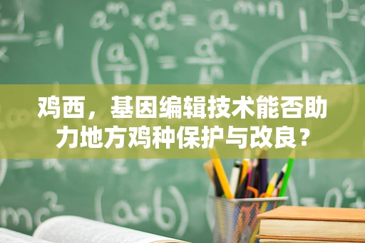 鸡西，基因编辑技术能否助力地方鸡种保护与改良？
