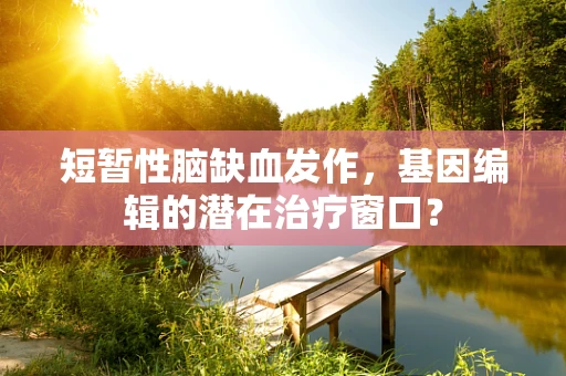 短暂性脑缺血发作，基因编辑的潜在治疗窗口？