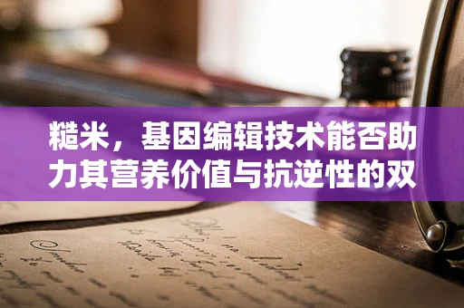 糙米，基因编辑技术能否助力其营养价值与抗逆性的双重提升？