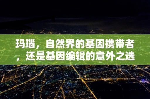 玛瑙，自然界的基因携带者，还是基因编辑的意外之选？