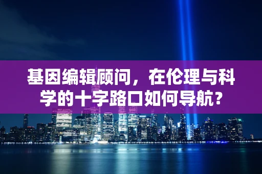 基因编辑顾问，在伦理与科学的十字路口如何导航？