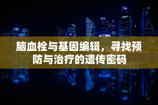 脑血栓与基因编辑，寻找预防与治疗的遗传密码