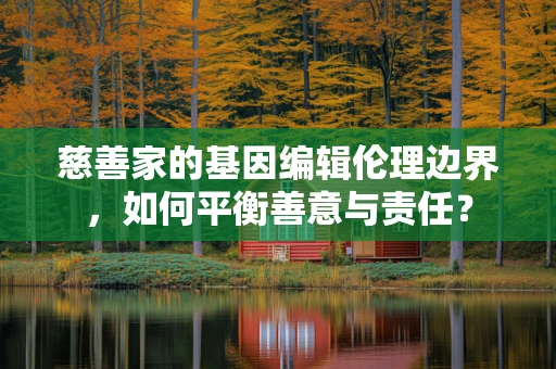 慈善家的基因编辑伦理边界，如何平衡善意与责任？