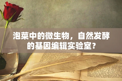 泡菜中的微生物，自然发酵的基因编辑实验室？