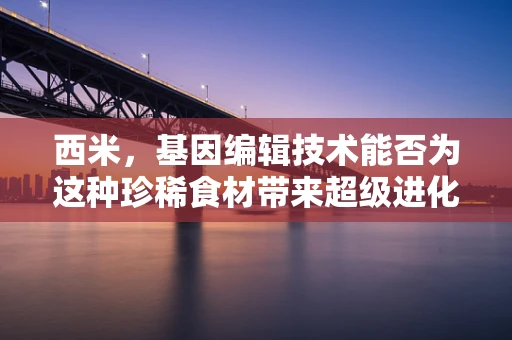 西米，基因编辑技术能否为这种珍稀食材带来超级进化？