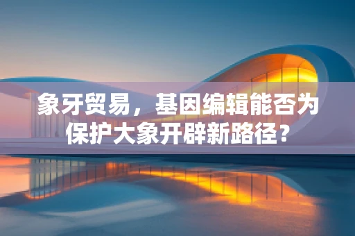象牙贸易，基因编辑能否为保护大象开辟新路径？