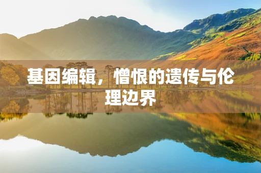 基因编辑，憎恨的遗传与伦理边界