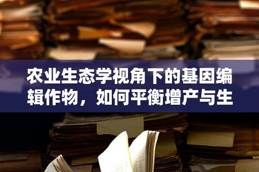 农业生态学视角下的基因编辑作物，如何平衡增产与生态多样性？
