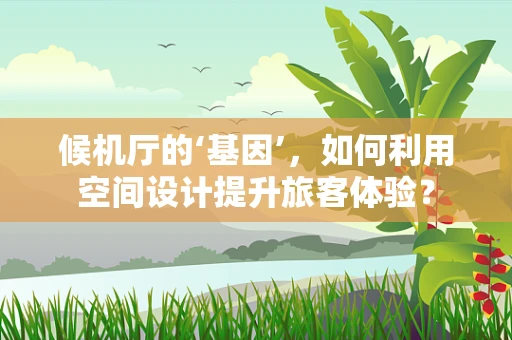候机厅的‘基因’，如何利用空间设计提升旅客体验？