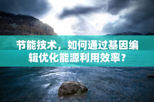 节能技术，如何通过基因编辑优化能源利用效率？