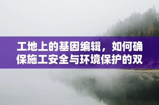 工地上的基因编辑，如何确保施工安全与环境保护的双重保障？