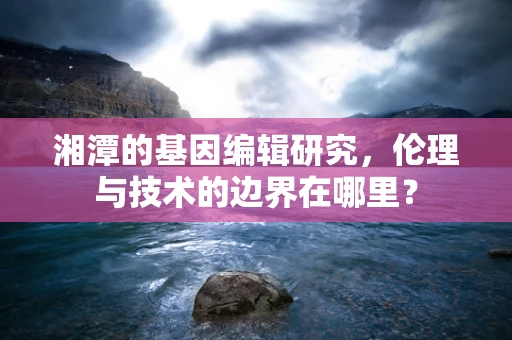 湘潭的基因编辑研究，伦理与技术的边界在哪里？