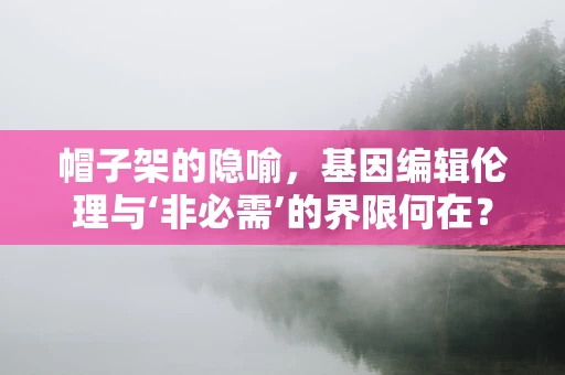 帽子架的隐喻，基因编辑伦理与‘非必需’的界限何在？