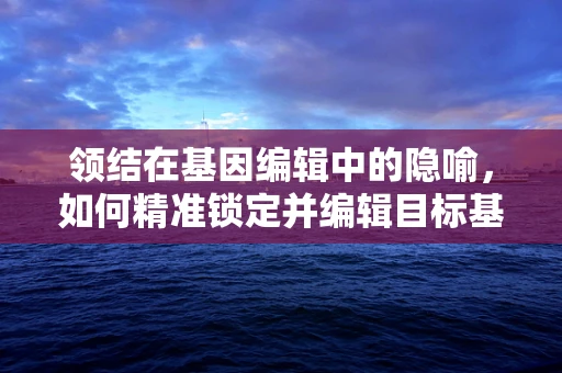 领结在基因编辑中的隐喻，如何精准锁定并编辑目标基因？