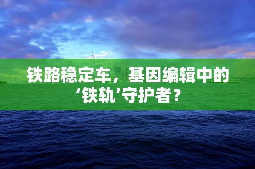 铁路稳定车，基因编辑中的‘铁轨’守护者？