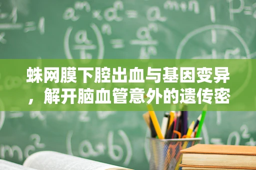 蛛网膜下腔出血与基因变异，解开脑血管意外的遗传密码