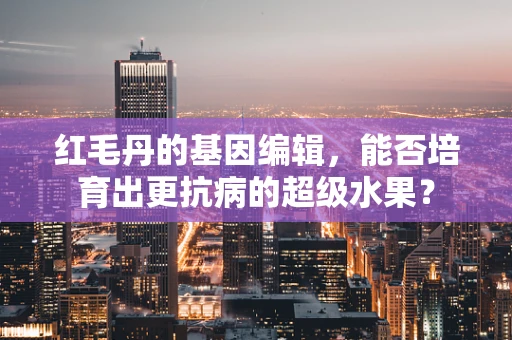 红毛丹的基因编辑，能否培育出更抗病的超级水果？