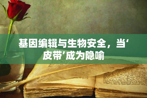 基因编辑与生物安全，当‘皮带’成为隐喻