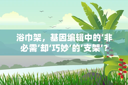 浴巾架，基因编辑中的‘非必需’却‘巧妙’的‘支架’？