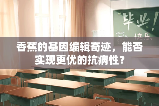 香蕉的基因编辑奇迹，能否实现更优的抗病性？
