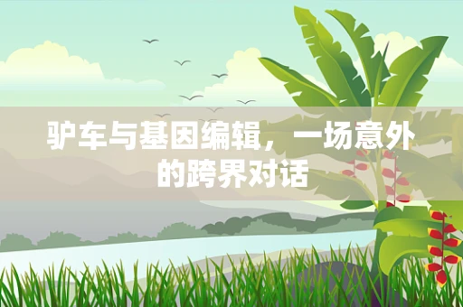 驴车与基因编辑，一场意外的跨界对话