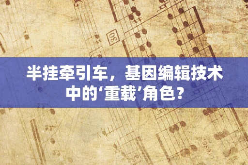 半挂牵引车，基因编辑技术中的‘重载’角色？