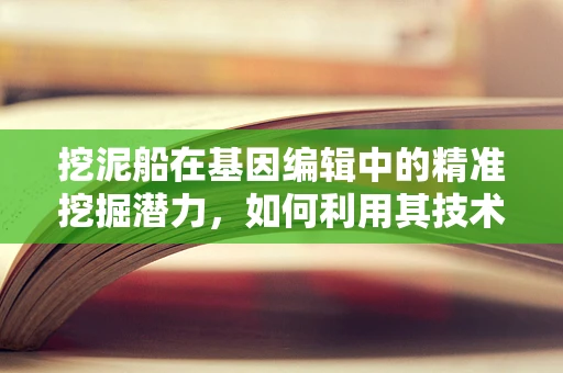 挖泥船在基因编辑中的精准挖掘潜力，如何利用其技术特性促进基因组学研究？