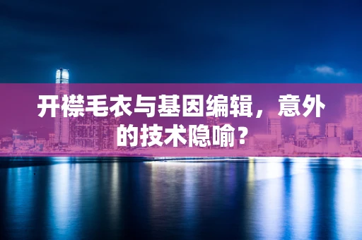 开襟毛衣与基因编辑，意外的技术隐喻？